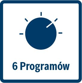 6 programów automatycznych.
