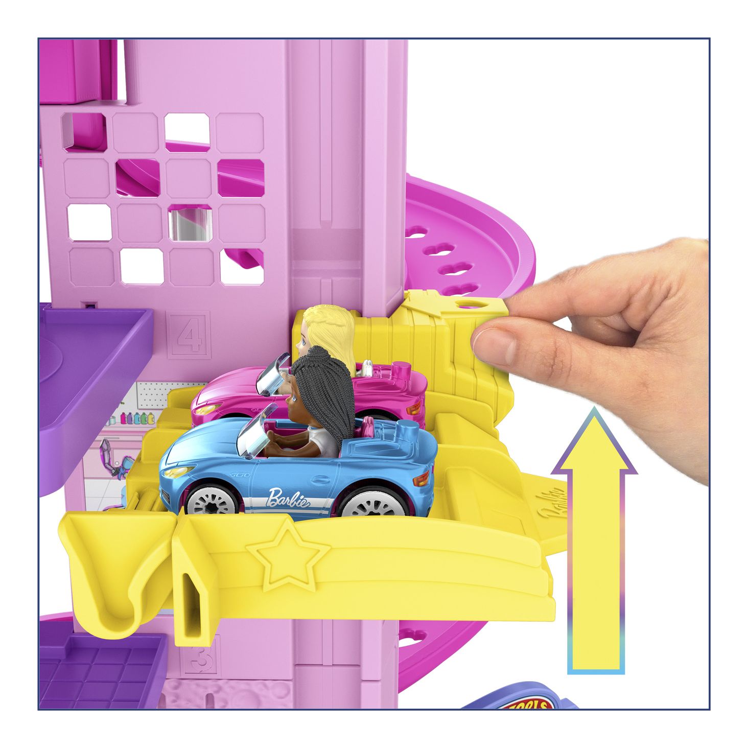 Hot Wheels Zakręcony tor wyścigowy Barbie Zestaw 3