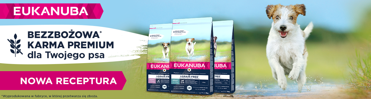 Eukanuba Grain free banner