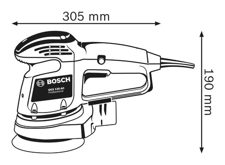 Bosch GEX 34-125 Professional wymiary