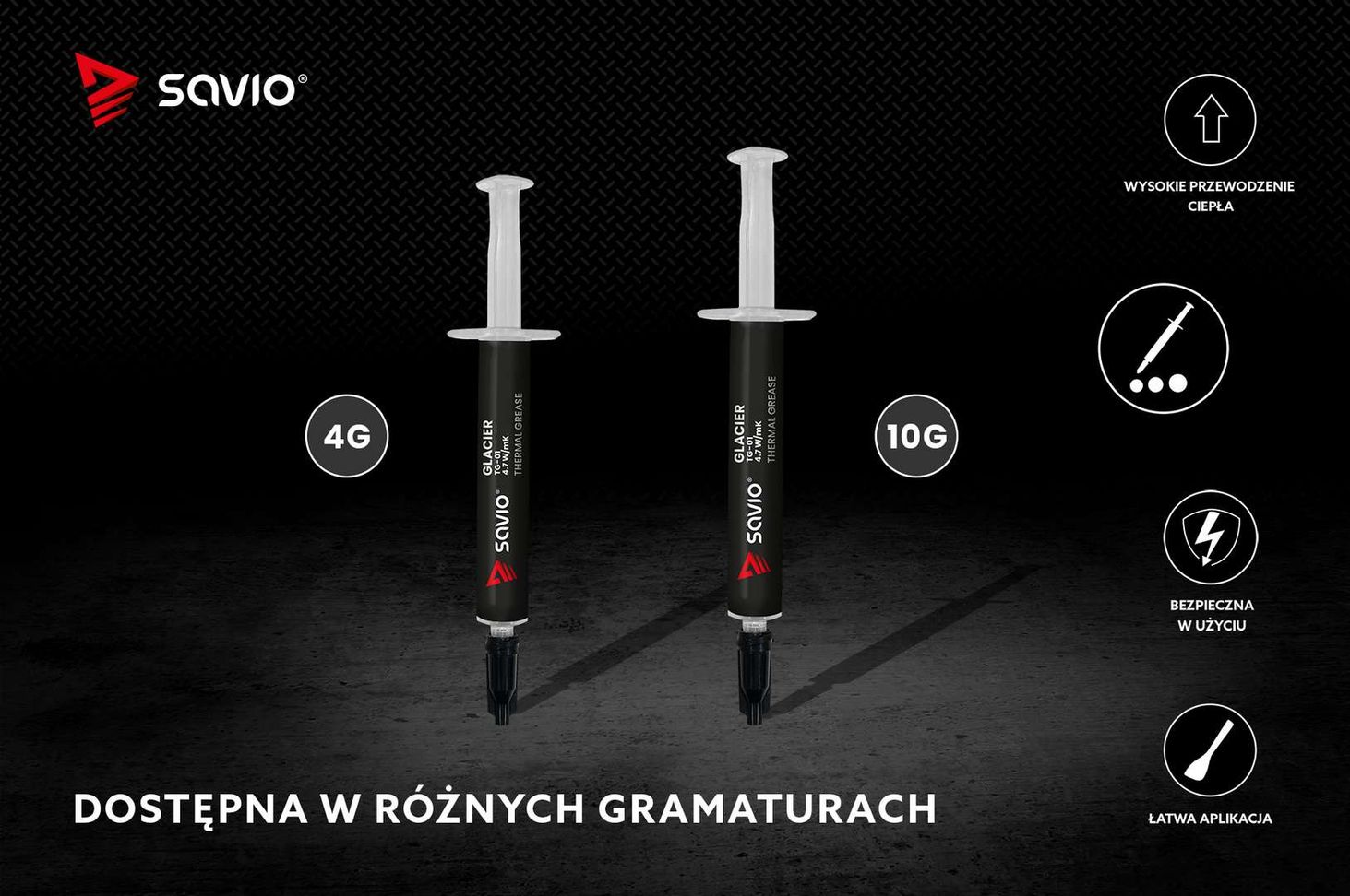 Savio Pasta termoprzewodząca Glacier 13,5W/m-K 4g (TG-03)