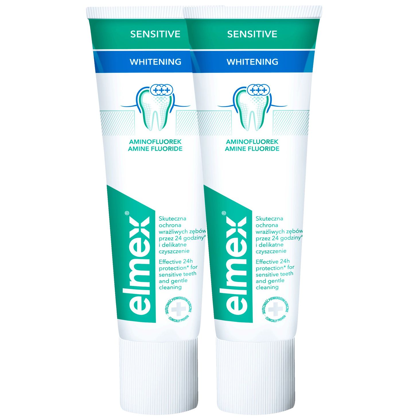 elmex Sensitive Whitening Wybielająca Pasta Do Zębów 2x75ml