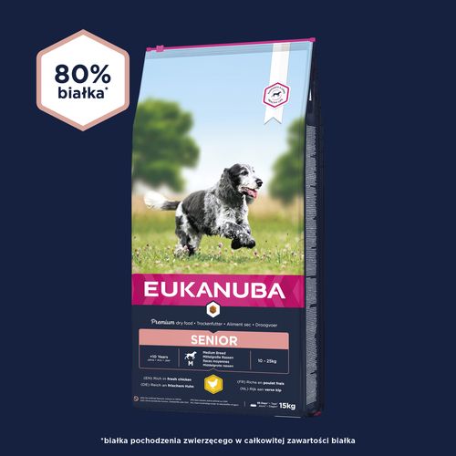 EUKANUBA sucha karma dla psów starszych średnich ras