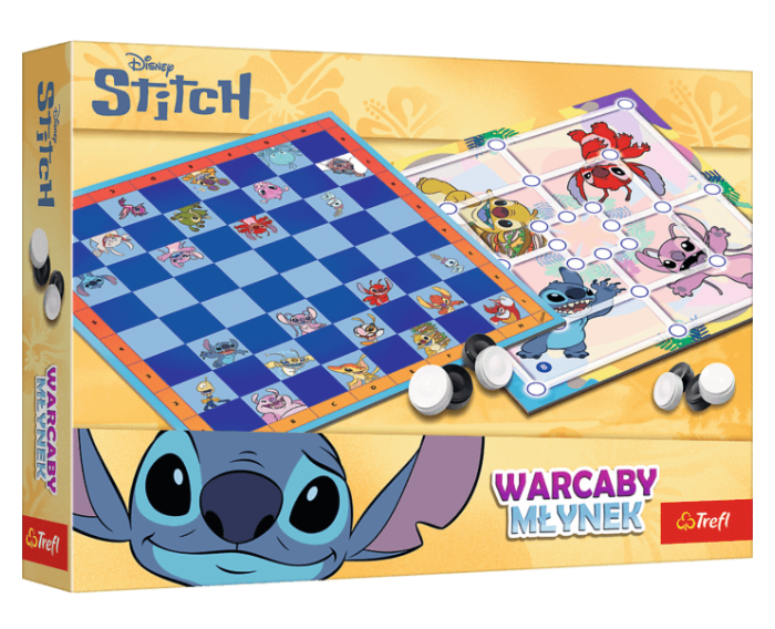 Trefl Warcaby i Młynek, Lilo & Stitch 26687 - 1