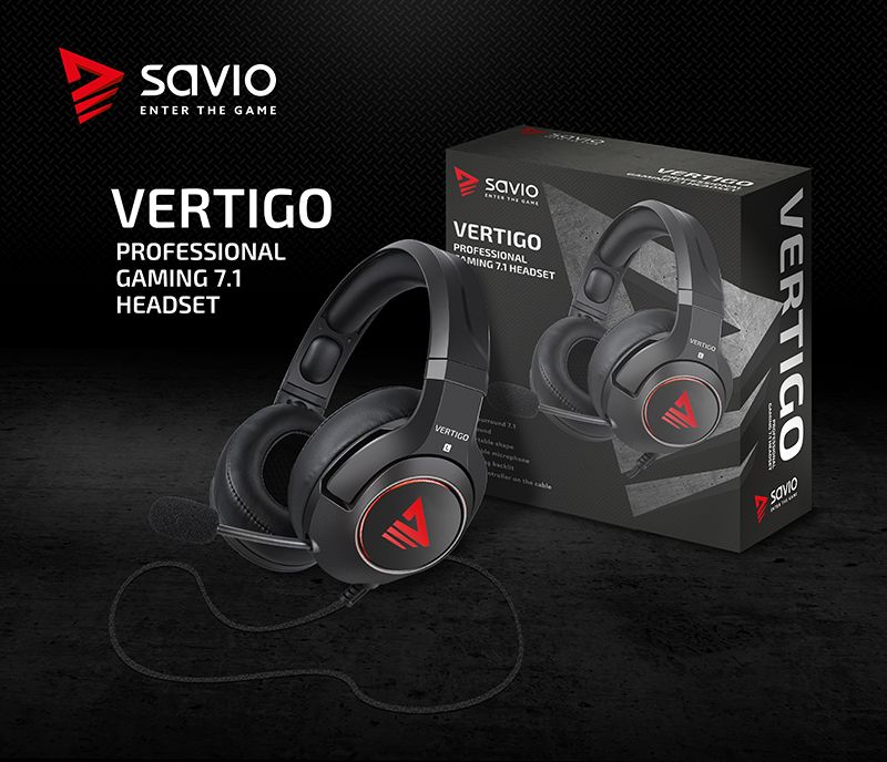 Savio Vertigo 7.1 Czarne