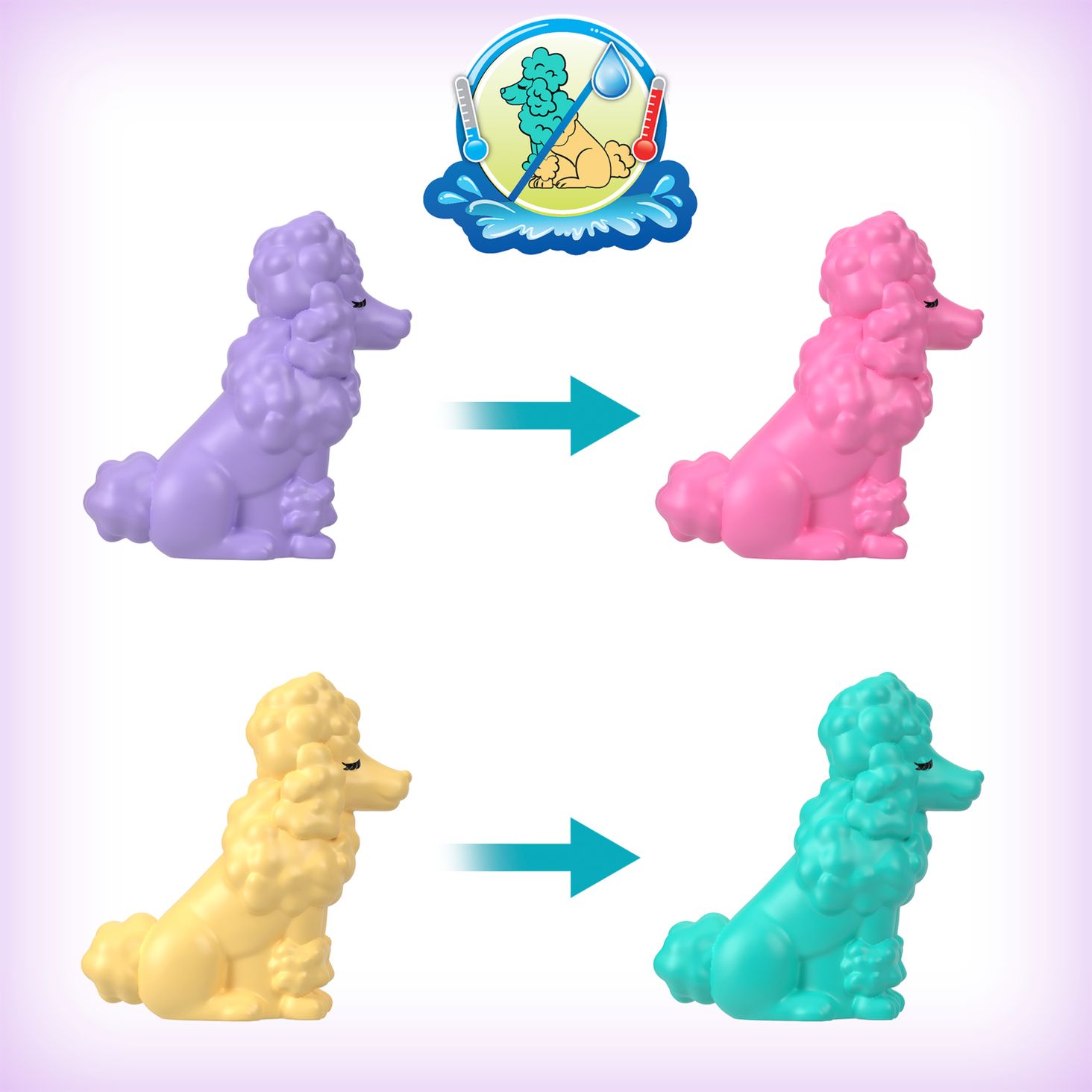 Mattel pudelki zmieniające kolor