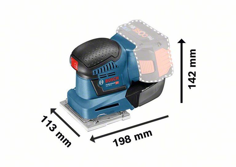 Bosch GSS 18V-10 Professional wymiary