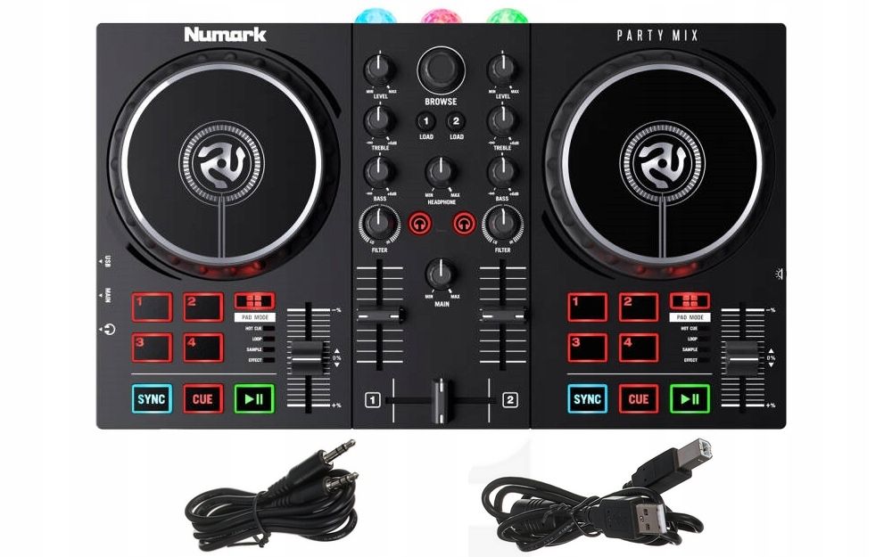 NUMARK PARTY MIX II kontroler konsoleta DJ USB LED - 1