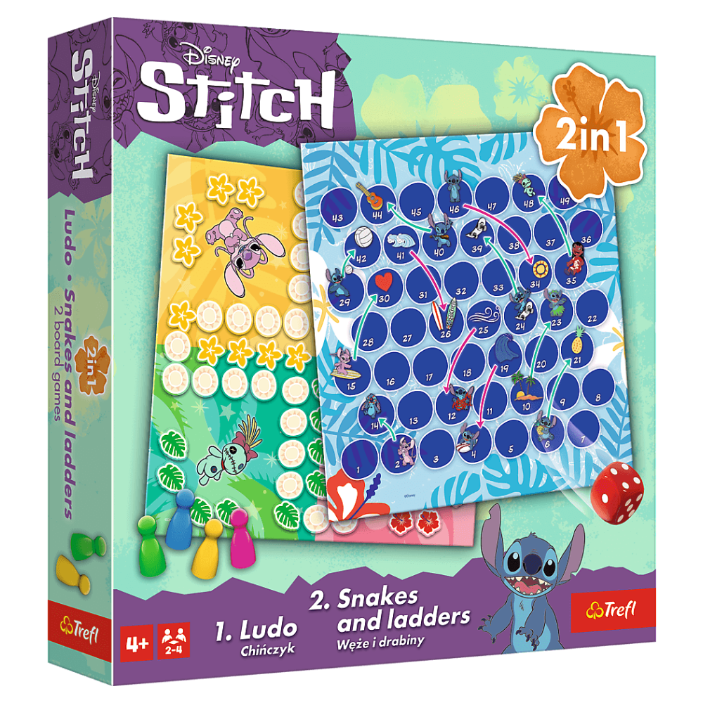 Gra Lilo & Stitch, 2w1 Chińczyk / Węże i drabiny - 1