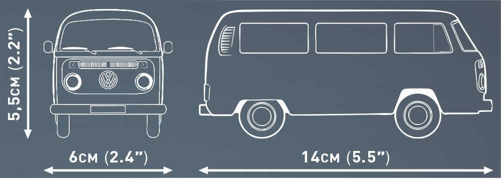 COBI Volkswagen T2b Bus wymiary