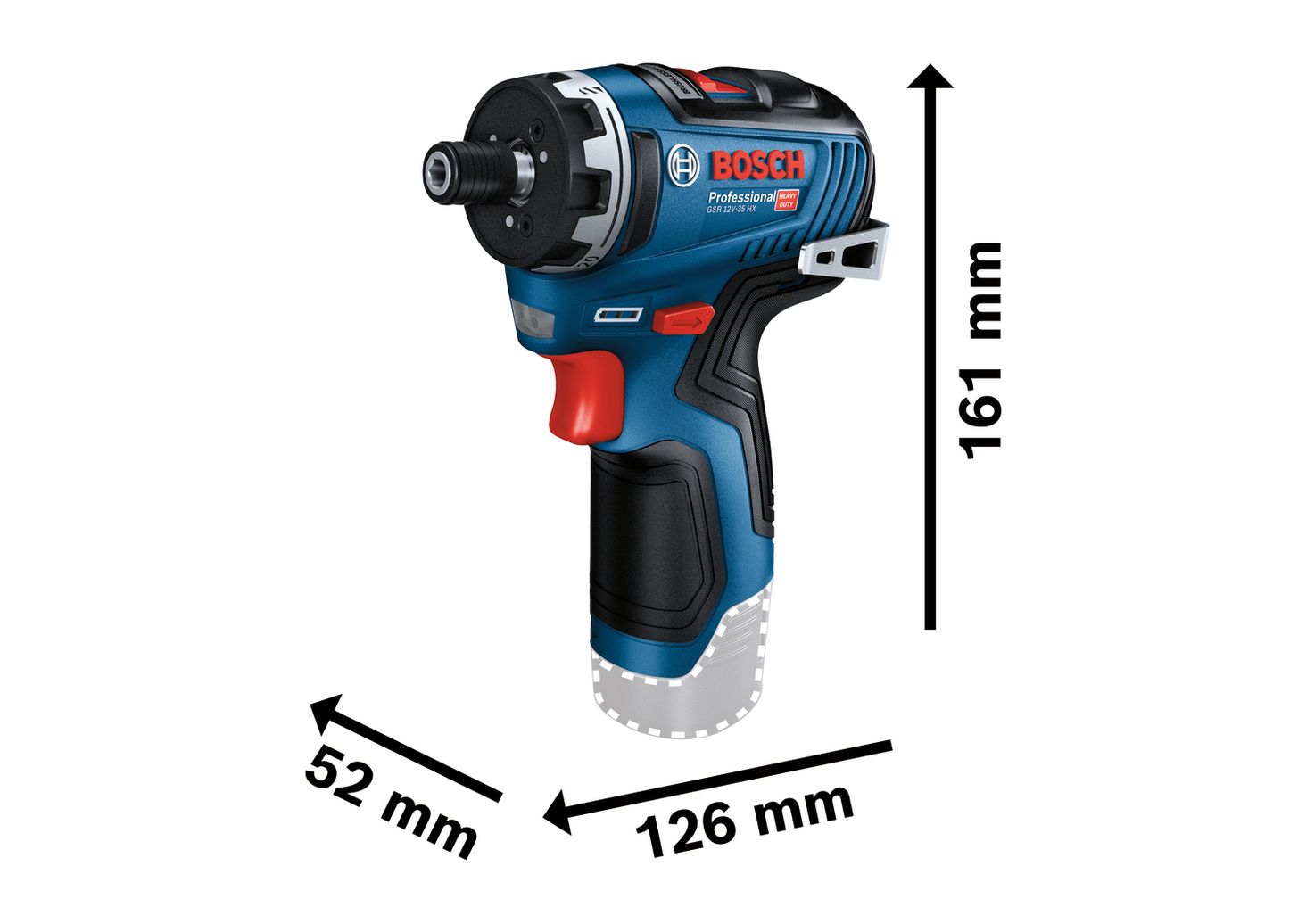 Bosch GSR 12V-35 HX Professional wymiary