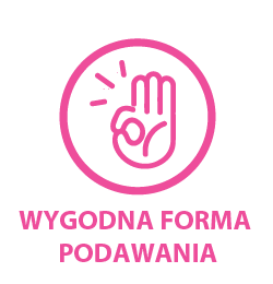 Ikona wygodna forma podawania