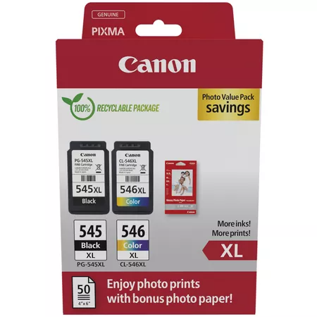 Canon PG-545XL/CL-546XL + papier fotograficzny