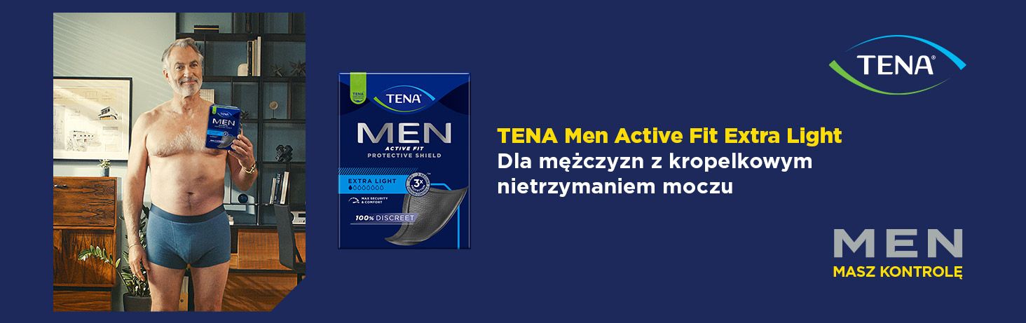 TENA Men active fit banner