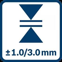 Dokładność pomiarowa ± 1,0/3,0 mm