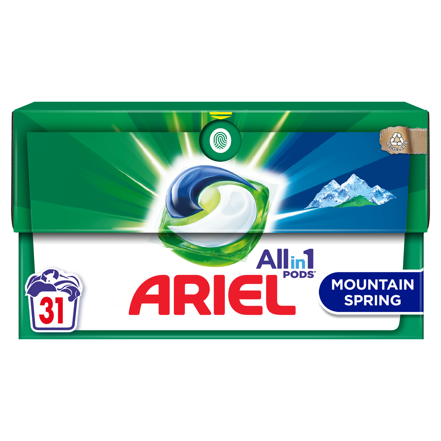 Ariel All-in-1 PODS Mountain Spring 31 prań