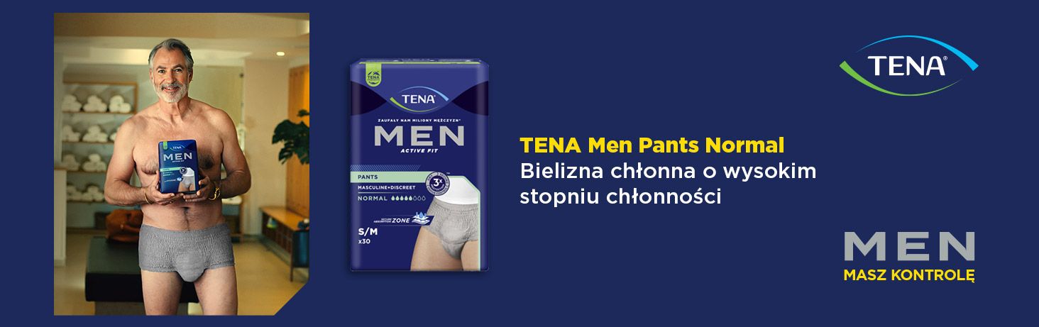 TENA Men Pants Plus Blue banner