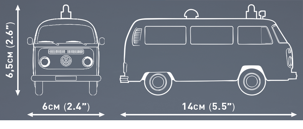 COBI Volkswagen T2b Krankenwagen wymiary