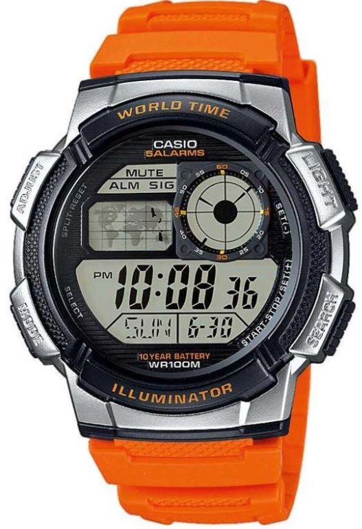Pomarańczowy zegarek Casio