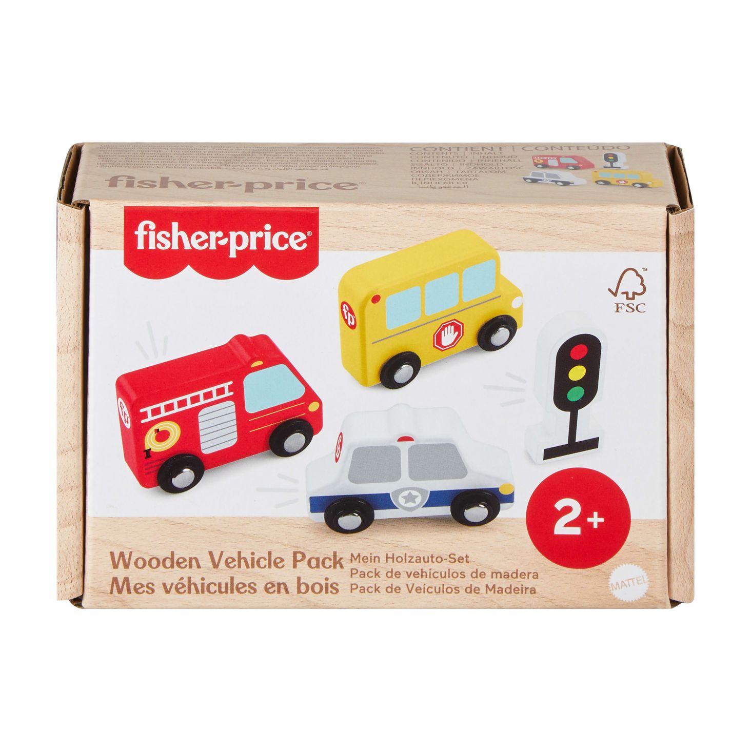 Fisher-Price Drewniane samochody Zestaw 6
