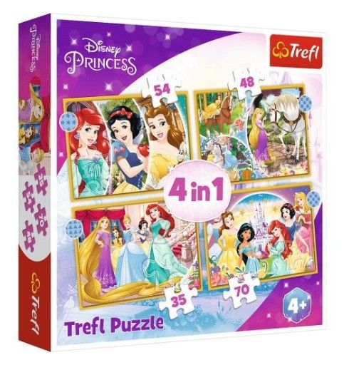 Trefl Puzzle 4w1 Szczęśliwy dzień D34385