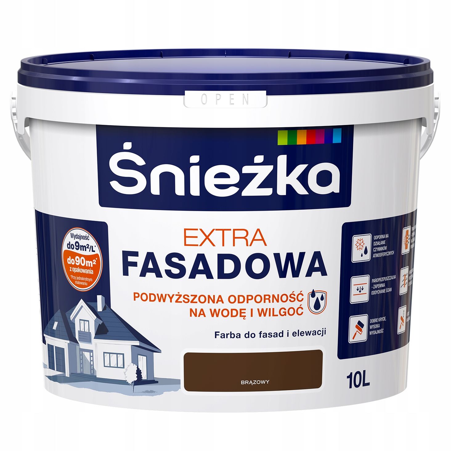 śnieżka extra fasadowa brązowy