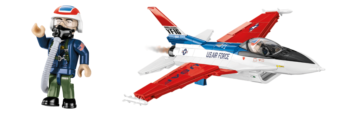 COBI F-16 (YF-16) First Flight 1974 figurka pilota