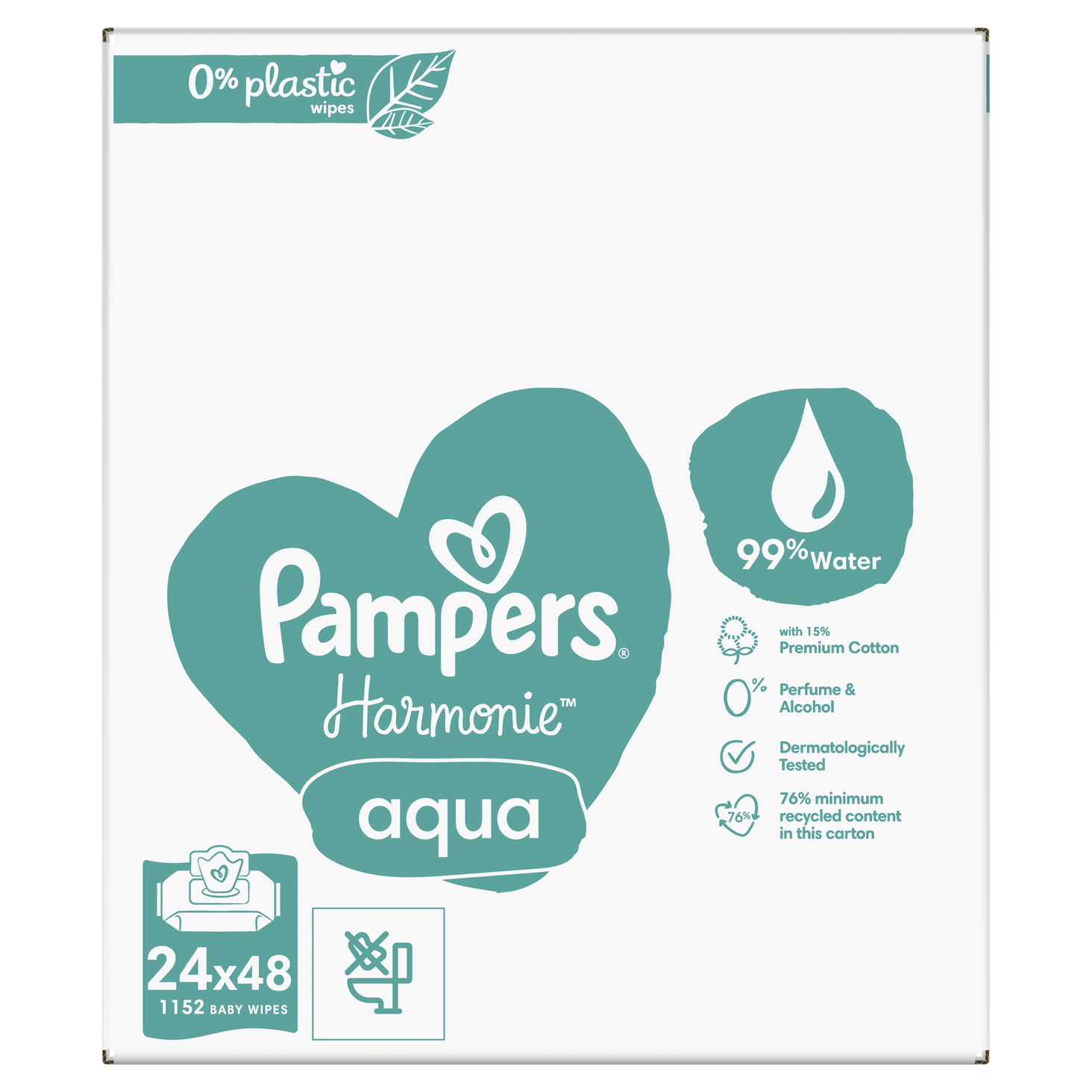 Pampers Harmonie aqua 24 x48 szt. zdj produktu 7