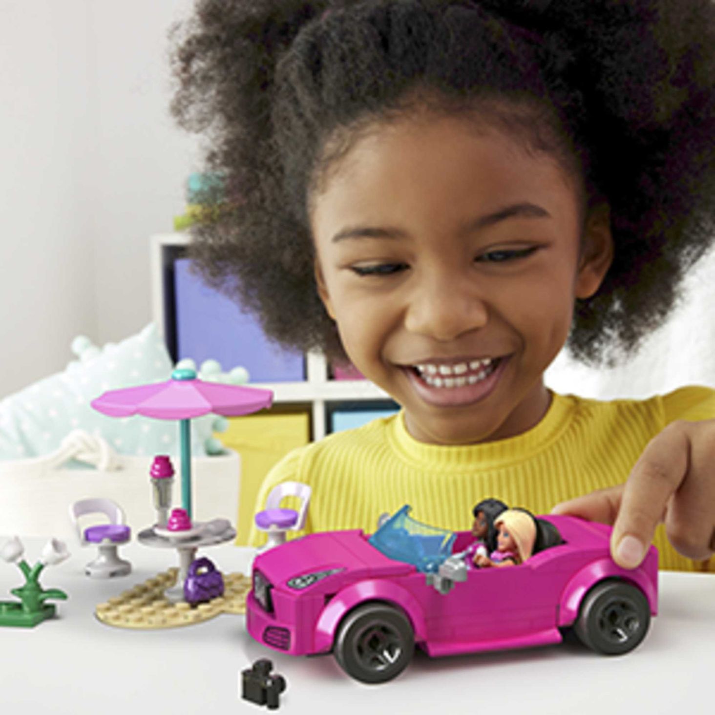 MEGA Barbie Kabriolet i stoisko z lodami Zestaw klocków 3