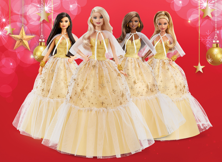 Barbie Signature Lalka świąteczna bottom
