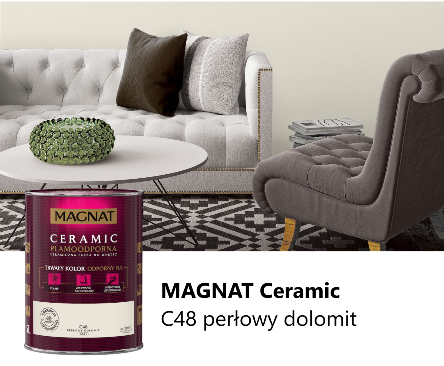 Magnat Ceramic perłowy dolomit 5L
