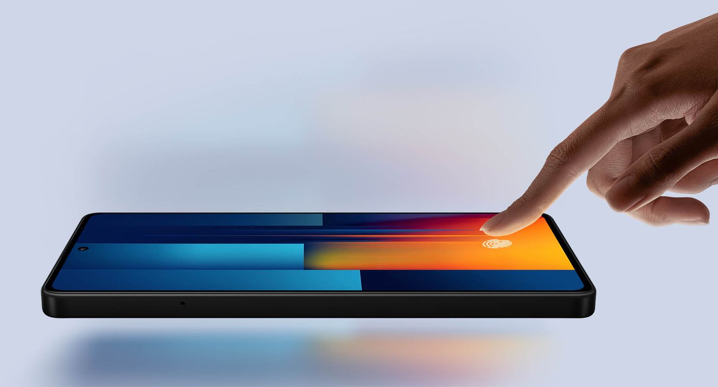 POCO M6 Pro - czytnik linii w ekranie