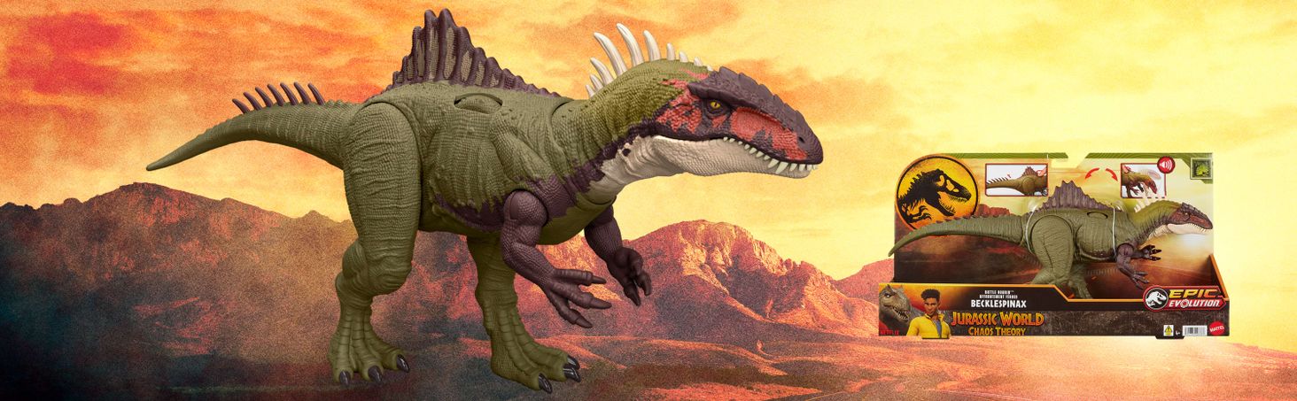 Mattel Jurassic World Waleczny Ryk Beklespinaks