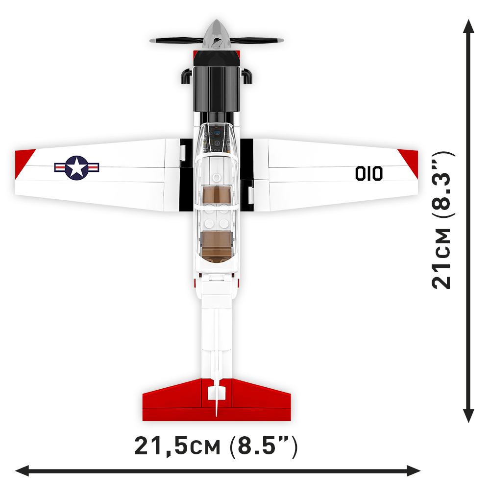 COBI Beechcraft T-6 Texan II wymiary2