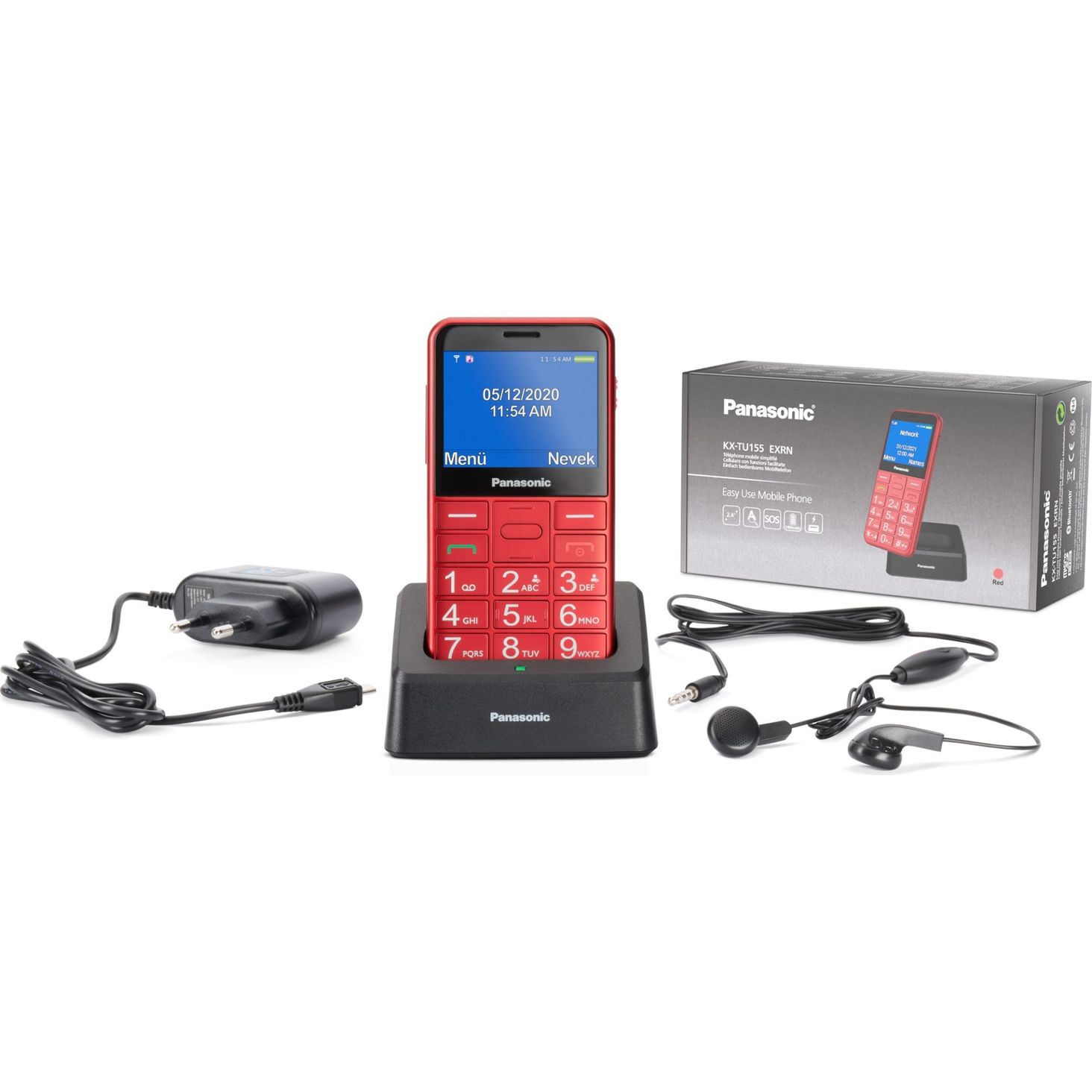 PANASONIC KX-TU155 Czerwony_zawartość zestawu