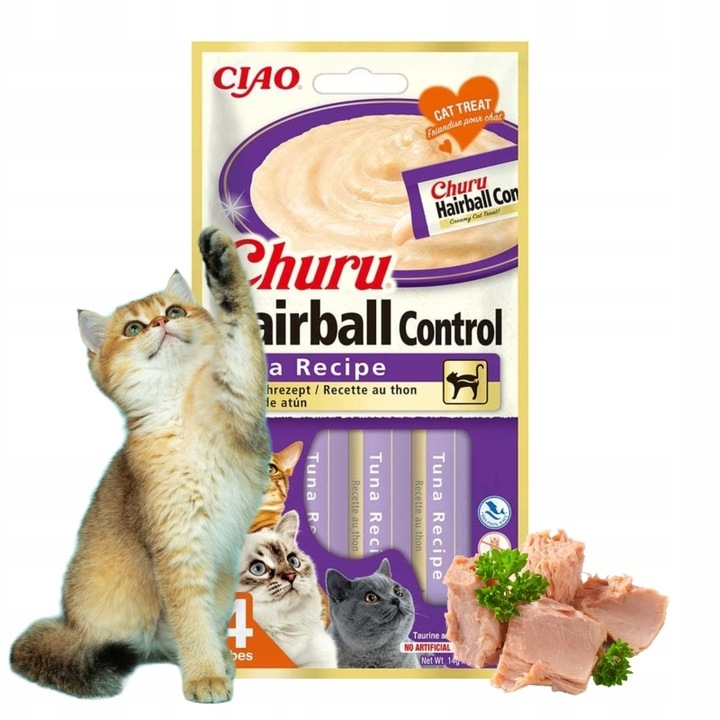 Inaba Cat Churu Hariball Tuńczyk 4x14g
