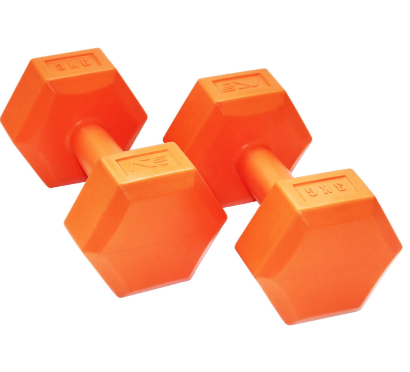 Sportvida Zestaw hantli bitumicznych 2x3kg