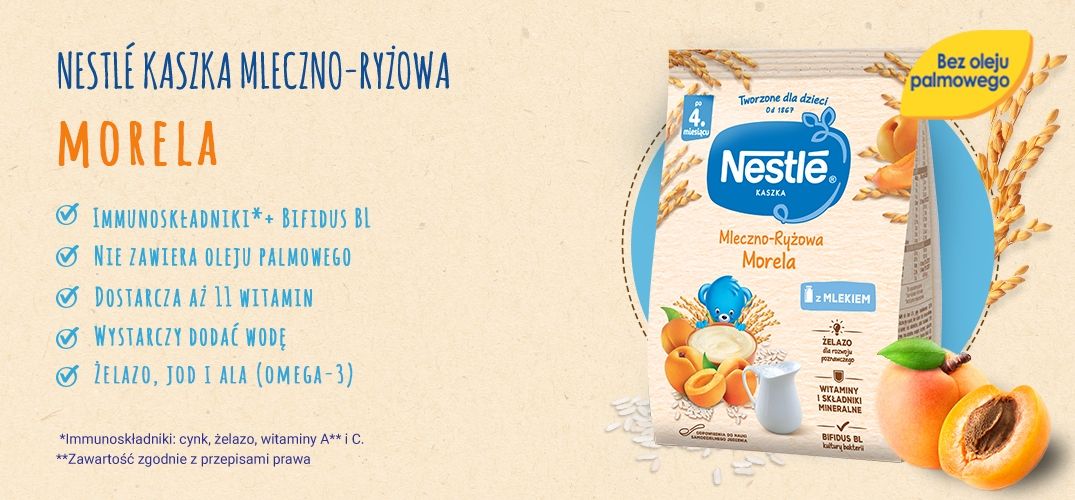Nestlé Kaszka mleczno-ryżowa Morela - 2