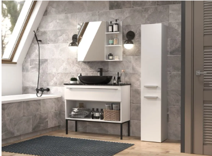 Topeshop Słupek Łazienkowy Luiza 4 Biały Mat - 2
