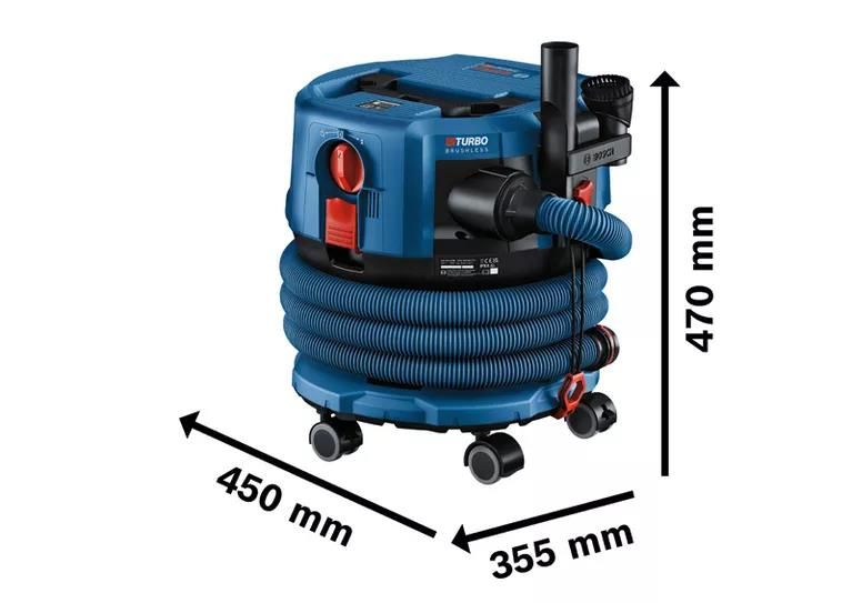 Bosch GAS 18V-12 MC Professional wymiary