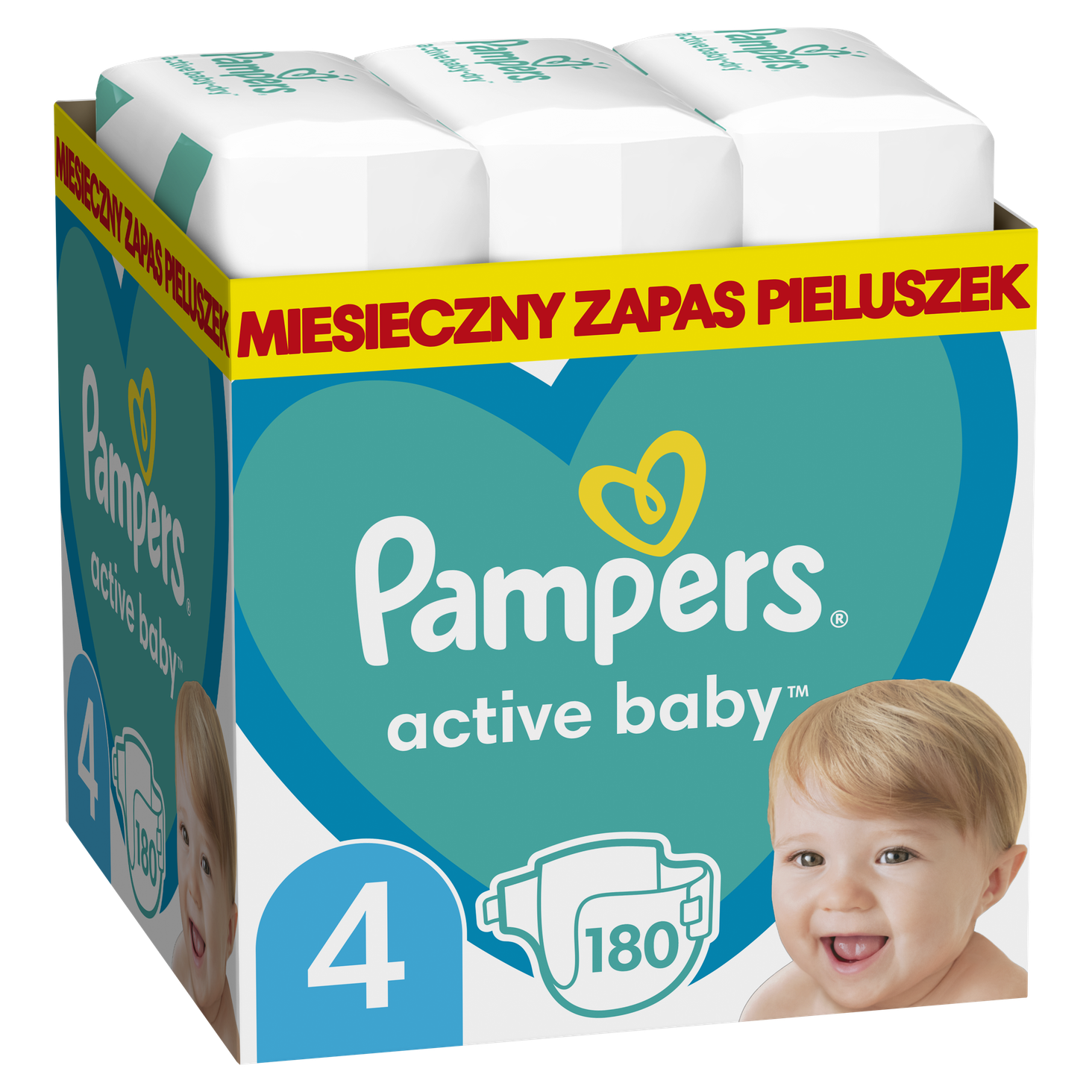 Pampers Active Baby 4, 180 pieluszek 9kg-14kg