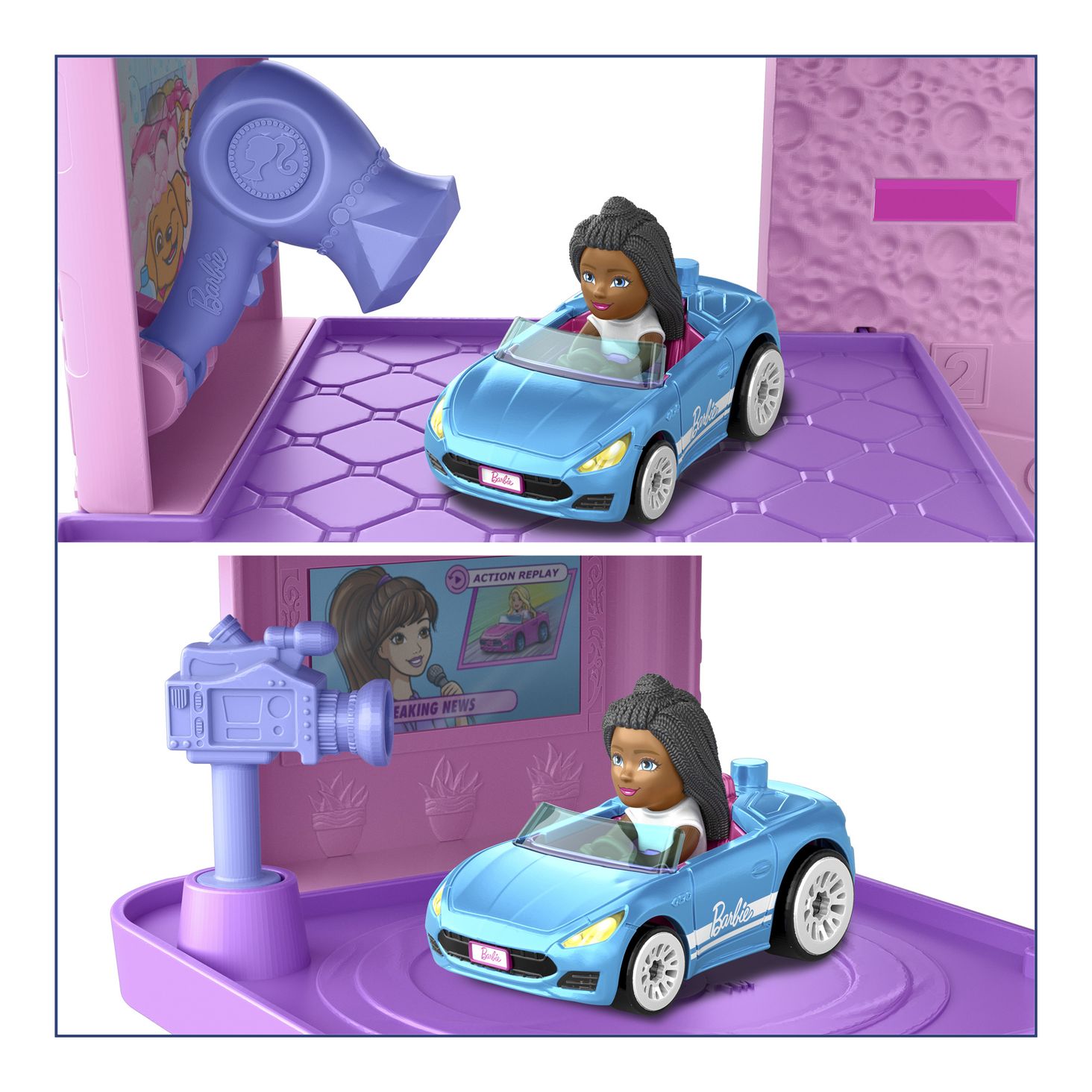 Hot Wheels Zakręcony tor wyścigowy Barbie Zestaw 4