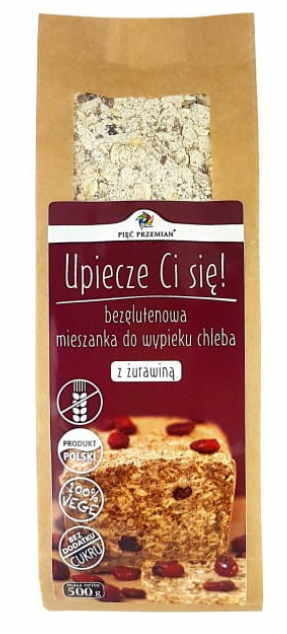Bezglutenowa mieszanka do wypieku chleba z żurawiną 500g