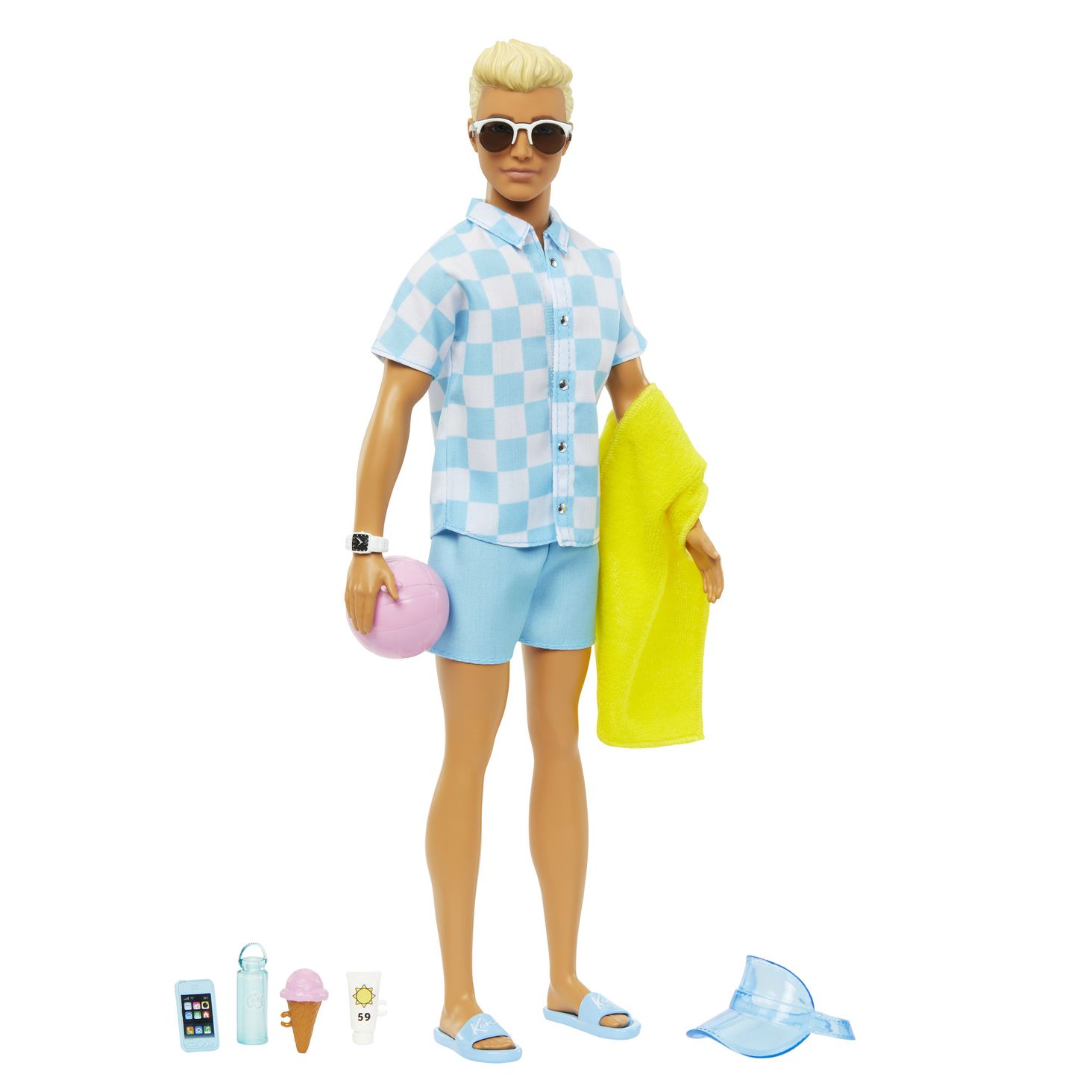 Barbie® Ken na plaży Lalka + akcesoria