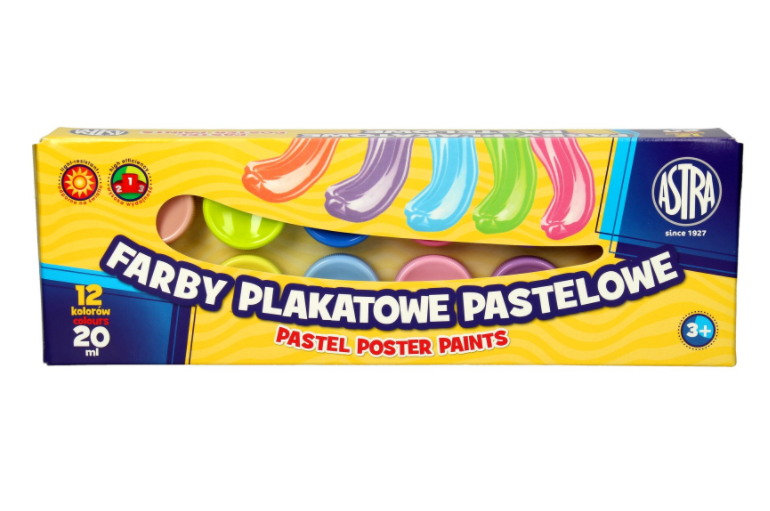 Farby Plakatowe Astra 12/20 Ml Pastelowe