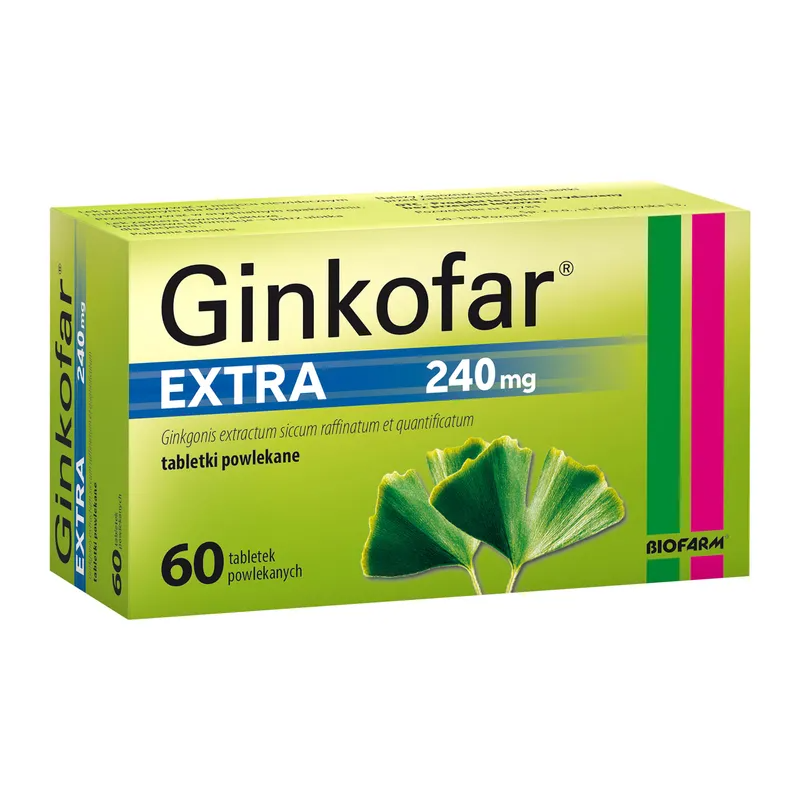 Ginkofar Extra 240mg 60 tabl zdj produktu 1