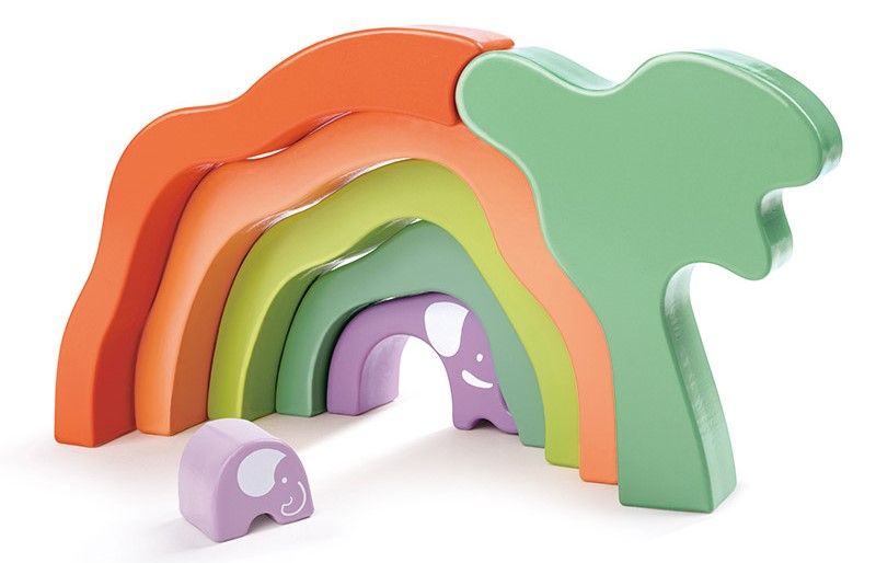 Hape Klocki do nakładania safari E0489
