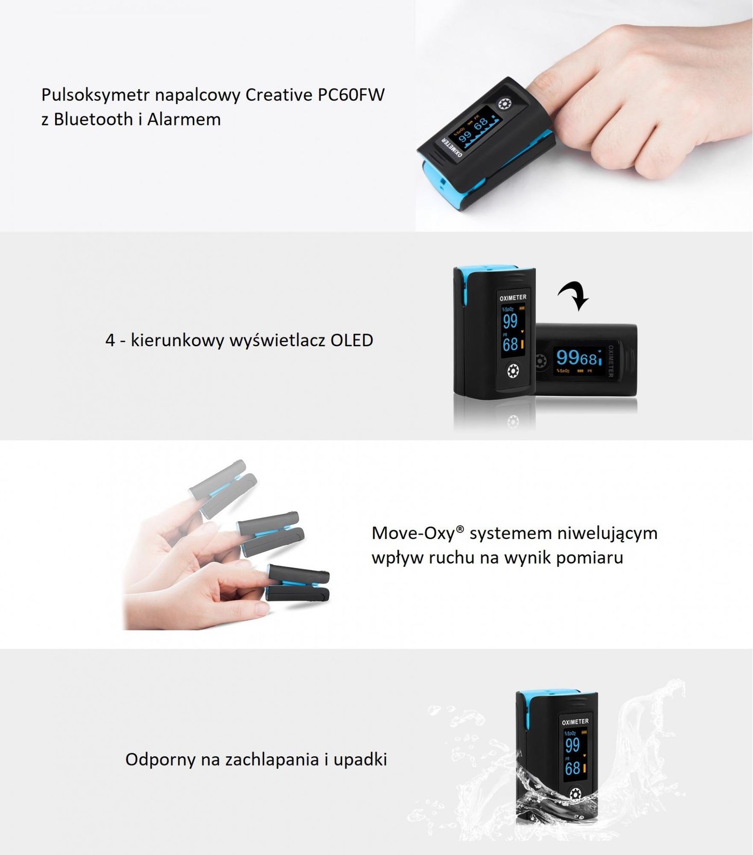 Pulsoksymetr Creative PC60FW