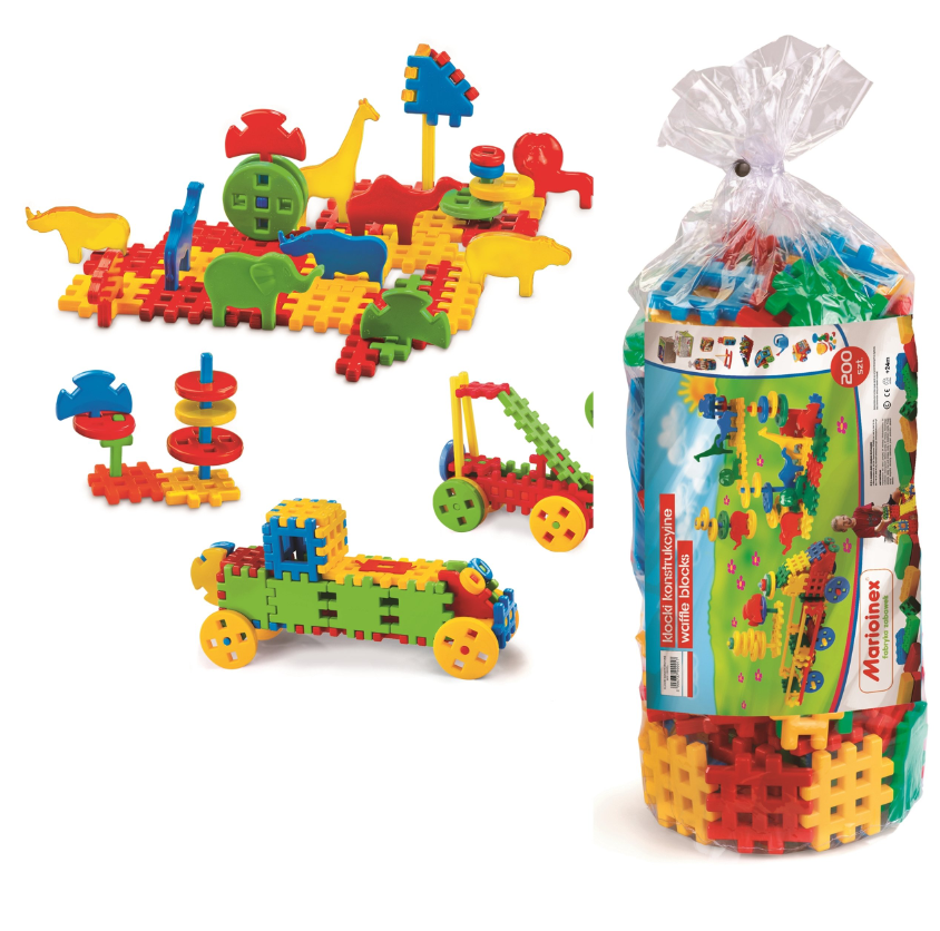 Marioinex Klocki Konstrukcyjne Wafle Mix 200El. 900017_1