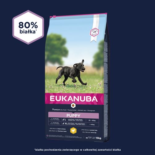 EUKANUBA sucha karma dla szczeniąt dużych ras